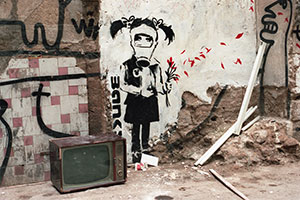 Banksy. Barcelona, Spain