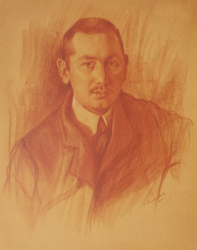 Vasily Komarovsky. Portrait by O.L. Della-Vos-Cardovskaya. 1911